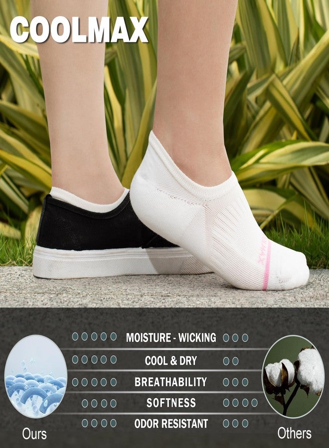 BRISIRA Bamboo Viscose Compression No Show Socks Womens Non Slip Running Athletic Cushion Moisture Wicking Low Cut - Image 2